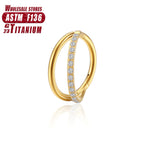 Bh027 Goud Met Diamant / 1.2x10mm