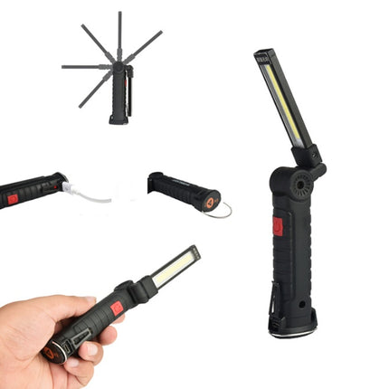 COB LED Tactical Flashlight USB Rechargeable Torch Waterproof Work Light Magnetic Lanterna Hanging Lamp For Night Lighting
