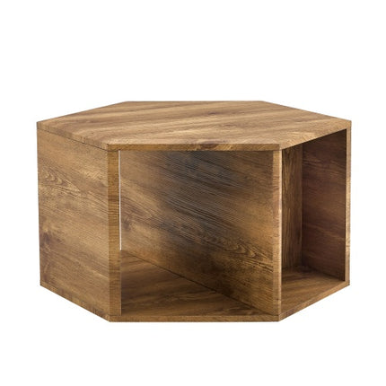 Hexagonal MDF Coffee Table, Characteristic Pattern Stickers, Multi-hole Design To Give More Storage Space, Simple And Convenient Design Makes It Suitable For All Kinds Of Style Scenes