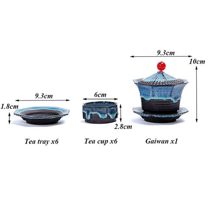Creative Ceramic Tea Set Porcelain Teapot Teacups Trays Teaware Portable Travel Drinkware