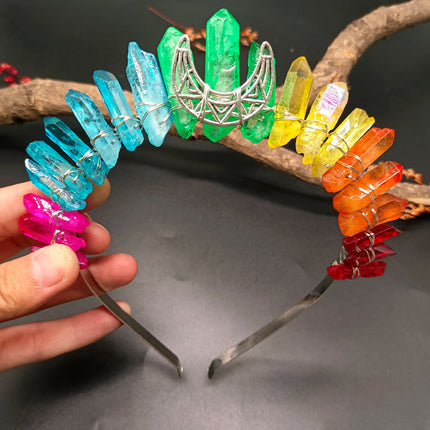 Natural Crystal Crown Hair Band