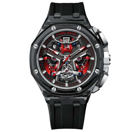 High-Grade Three-Dimensional Hollow Carved Luminous Quartz Watch