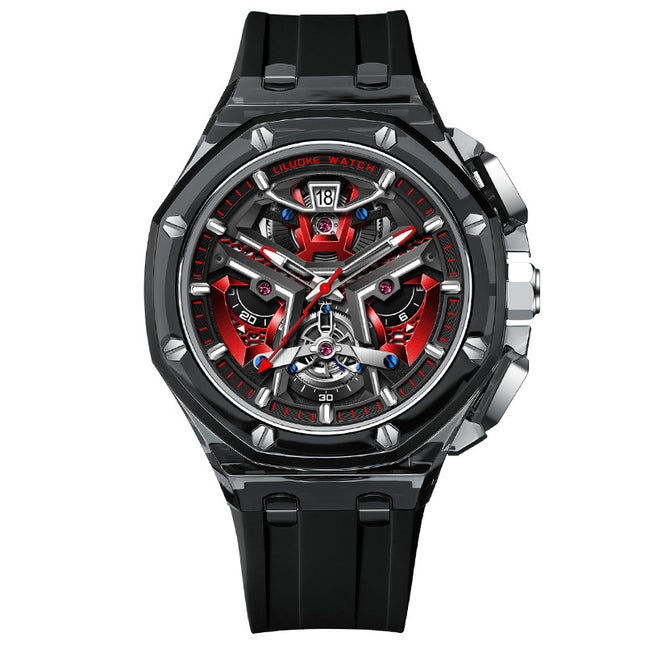 High-Grade Three-Dimensional Hollow Carved Luminous Quartz Watch