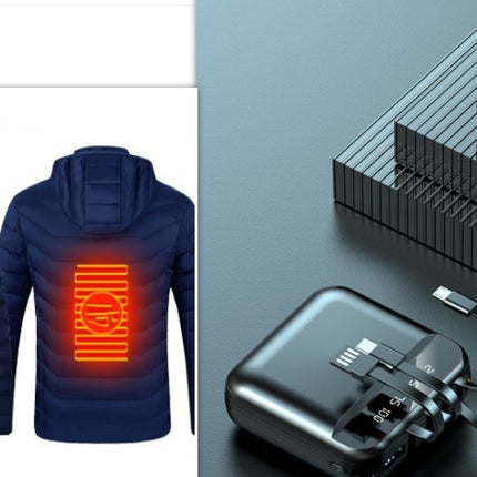 New Heated Jacket Coat USB Electric Jacket Cotton Coat Heater Thermal Clothing Heating Vest Men's Clothes Winter