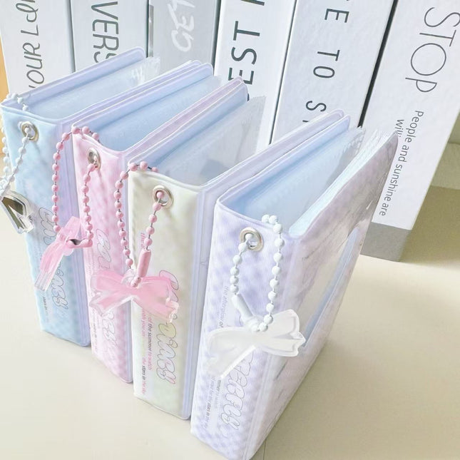 One-grid 3-inch Storage Album Bow-knot Card Holder