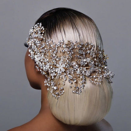 Europese En Amerikaanse Trourok Strass Handgemaakte Haarbykomstighede