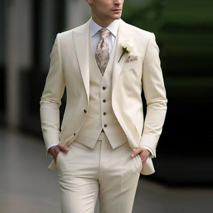 Men's High Sense Temperament Banquet Business Slim Fit Fashion Men's Suit