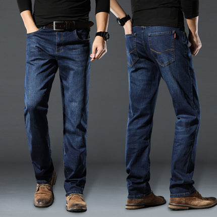 High Elastic Men's Straight Loose Spring And Autumn Jeans