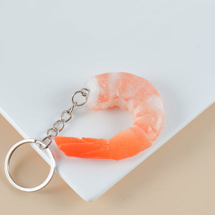 Simulation Seafood Shrimp Keychain Creative Personality Bag Pendant