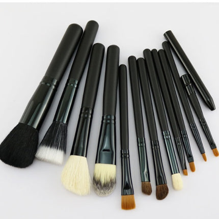 Niya supply 12 makeup sweep set cylinder set brush PU storage makeup tube beauty makeup hair brush eyebrow pencil