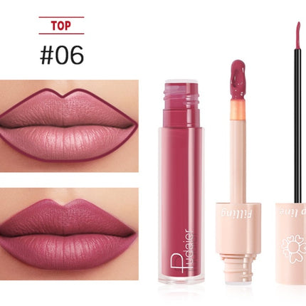 Pudaier Dubbele Lipstiffie Lipglans Vloeibare Lipstiffie