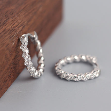 Women's Korean-style Diamond-embedded Gold-plated Ins Internet-famous Versatile Earrings