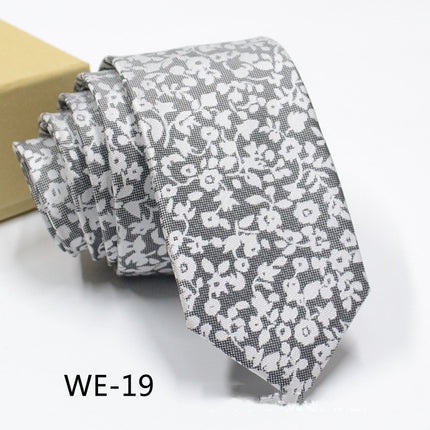 6CM Trendy Men's 1960 Needle Fine Made Nano Waterproof Tie