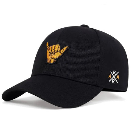 Gesture Embroidery Baseball Cap European And American Outdoor Leisure