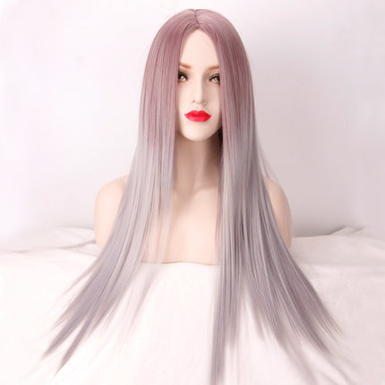 Medium lengte reguit hare met taro-kleur
