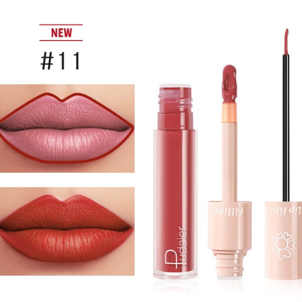 Pudaier Dubbele Lipstiffie Lipglans Vloeibare Lipstiffie