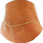 9 Reghoekige Ketting Goud