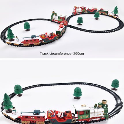 Toy Train Set with Lights and Sounds Christmas Train Set  Railway Tracks Battery Operated Toys