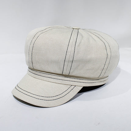 Female Tide Ins Octagonal Hat Spring And Summer British Retro