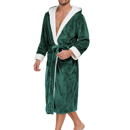 RONGTAI Ladies Long Fleece Bathrobe