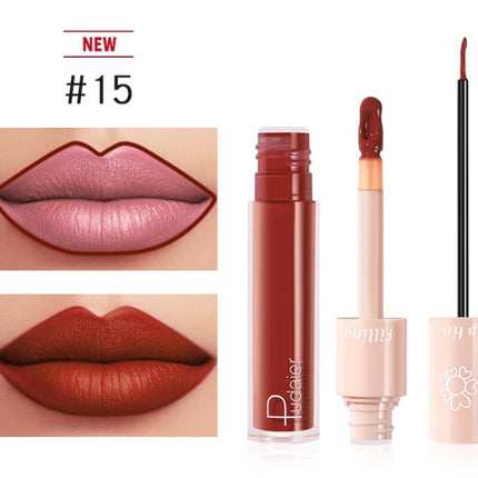 Pudaier Dubbele Lipstiffie Lipglans Vloeibare Lipstiffie