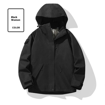 Men's And Women's Fall Winter Coat Removable Liner Adhesive Waterproof Two-piece Set