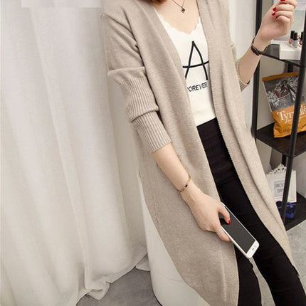 Women's Loose Mid-length Knitted Cardigan Jacket