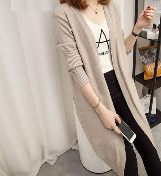Women's Loose Mid-length Knitted Cardigan Jacket