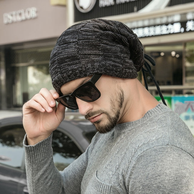 Multifunctional plus cashmere knitted hat