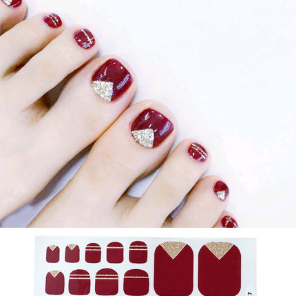 Nail Foot Sticker Cute Waterproof Foot Nail Sticker
