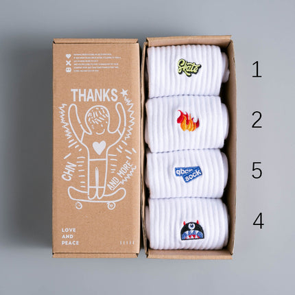 Men's Fashionable Cotton Mid-calf Sweat-absorbing And Anti-odor Socks