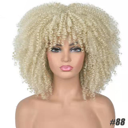 Afrika Krulhare Afro Pruik Hoofbedekking