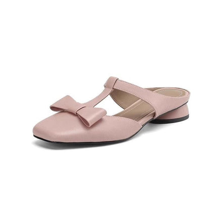 Franse Styl Strik Halfpantoffels Met Geslote Toon Vir Vroue