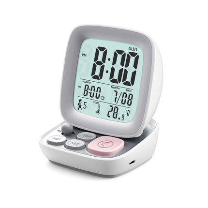 Led Cartoon Alarm Clock Children's Mute Multi-functional