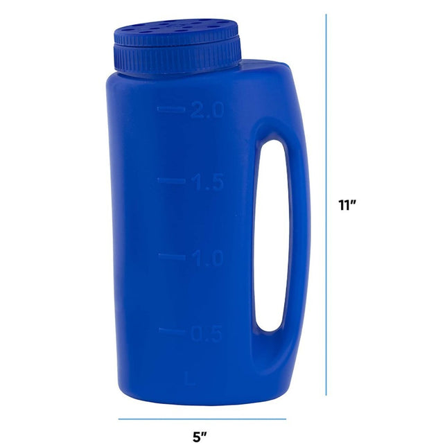 Hand Held Seed Fertilizer Salt Spreader Adjustable Hole 2L