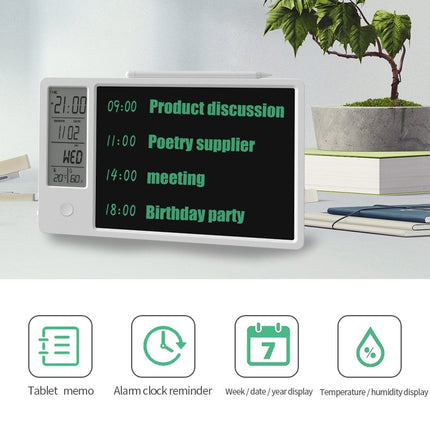 Electronic Calendar Writing Board with Weather Temperature Humidity Display