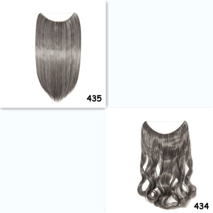 S-noilite 20 inches Invisible Wire No Clips in Hair Extensions Secret Fish Line Hairpieces Silky Straight Synthetic