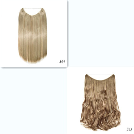 S-noilite 20 inches Invisible Wire No Clips in Hair Extensions Secret Fish Line Hairpieces Silky Straight Synthetic