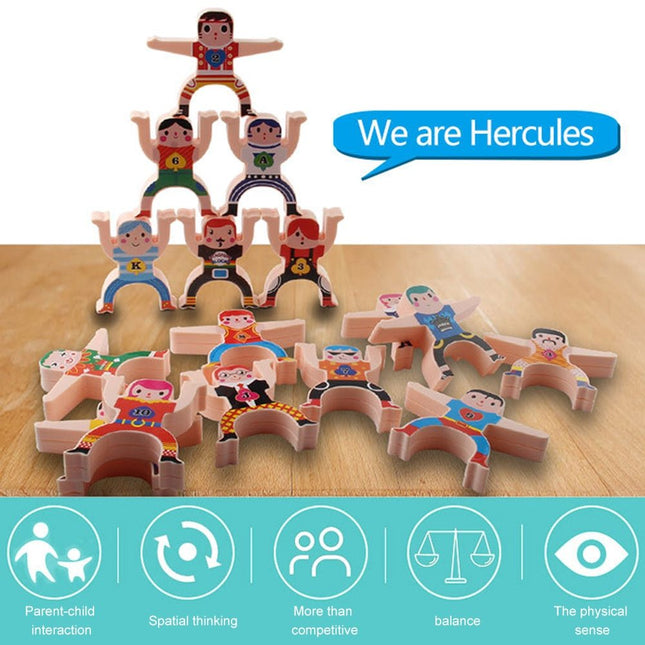 Multiplayer Cartoon Hercules Building Blocks Parent-child Interactive Toy Stacking High Game Balance Plastic Blocks