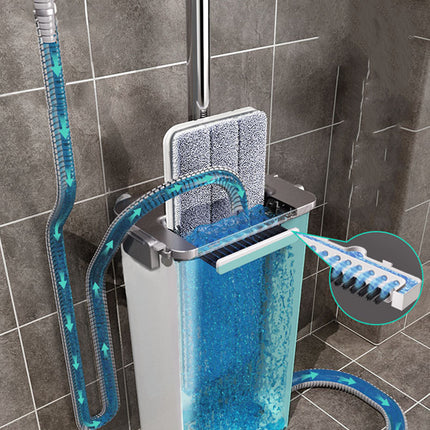 360 Degrees Shaft Rotates Aluminum Alloy Rod Floor Mop and Bucket Set Professional Floor Cleaning System