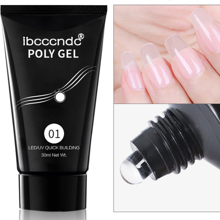 Cross-border Solid-state Extension Glue Matching Piece A Crystal Transparent False Nail 100 Piece Box Nail Extension Glue