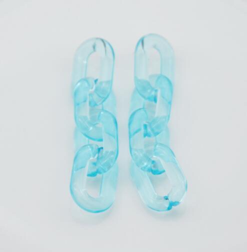 Colorful Transparent Jelly Chain Buckle Earrings