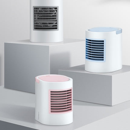 USB Water-cooling Air Conditioning Fan Purifying Air Humidification Cool Wind 3-speed Adjust Fan Discolor Light Strong Wind Fan