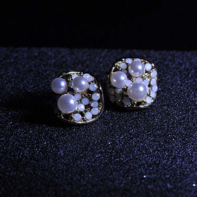 Fashion 925 Silver Needle Real Gold Plating Earrings