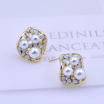 Fashion 925 Silver Needle Real Gold Plating Earrings