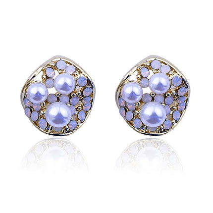 Fashion 925 Silver Needle Real Gold Plating Earrings