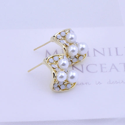 Fashion 925 Silver Needle Real Gold Plating Earrings