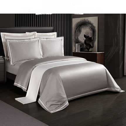 Vierstuk Katoenbeddegoed Hotelstyl Eenvoudige Effekleur Duvet Cover