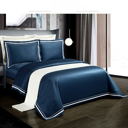 Vierstuk Katoenbeddegoed Hotelstyl Eenvoudige Effekleur Duvet Cover