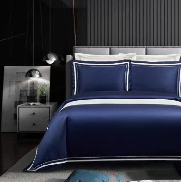 Vierstuk Katoenbeddegoed Hotelstyl Eenvoudige Effekleur Duvet Cover